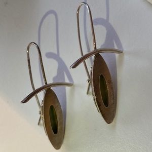 Handcrafted pendant earrings with interchangeable coloured centre - Y2K